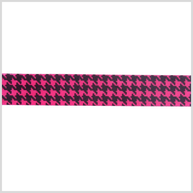 7/8″ Shocking Pink Printed Satin Ribbon