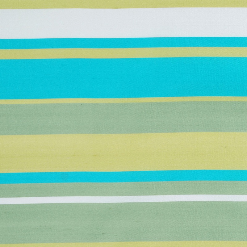 Green and Aqua Striped Shantung/Dupioni