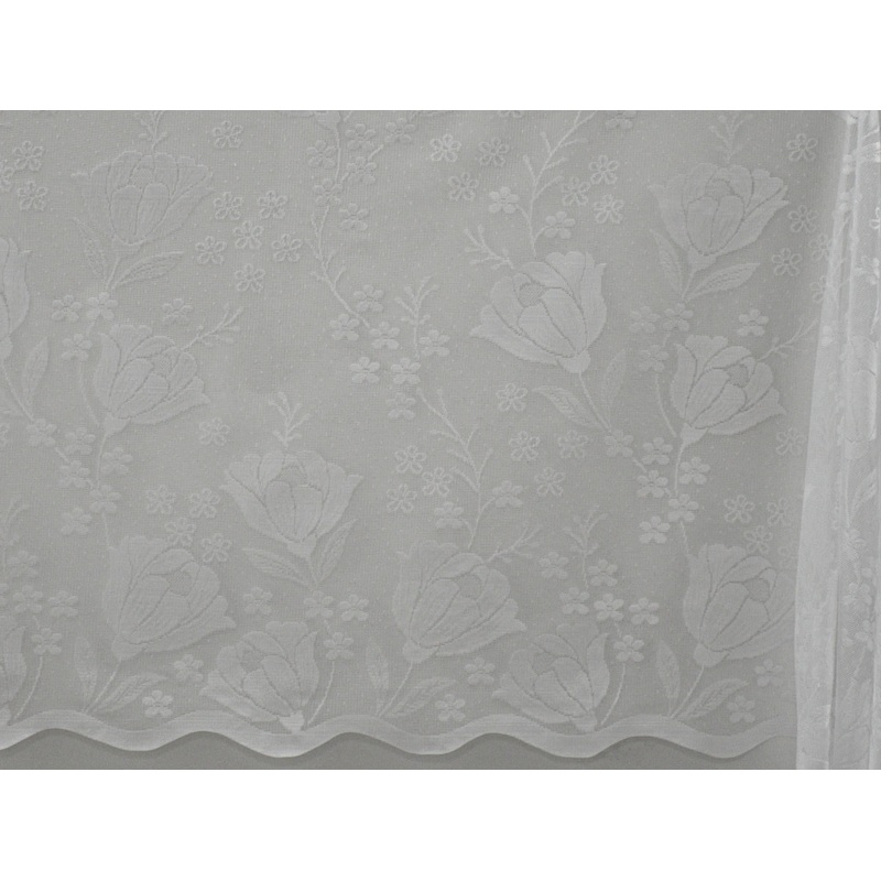 Jacquard Lace Curtain White LC133 180cm