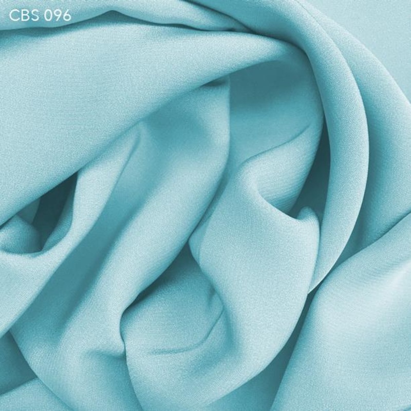 Silk Crepe Back Satin – Seafoam Blue Fabric by the Yard