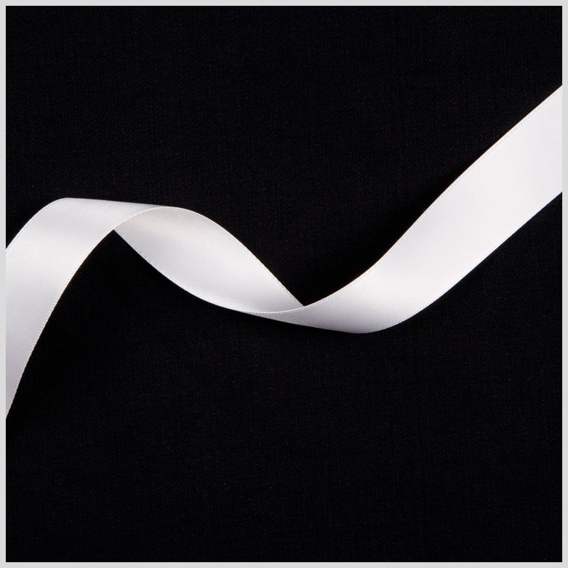 7/8″ White Single Face Satin Ribbon