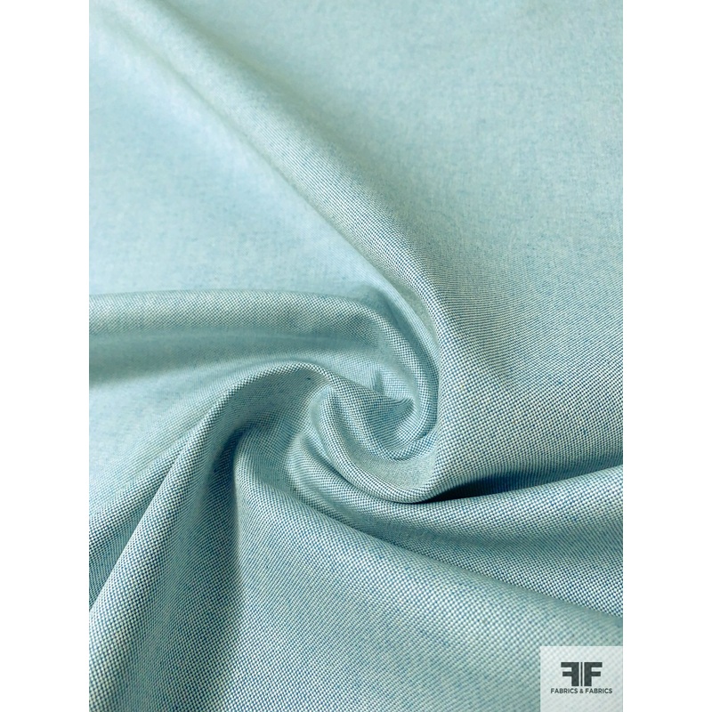 Basic Cotton Oxford – Seafoam / White Fabric by the Yard