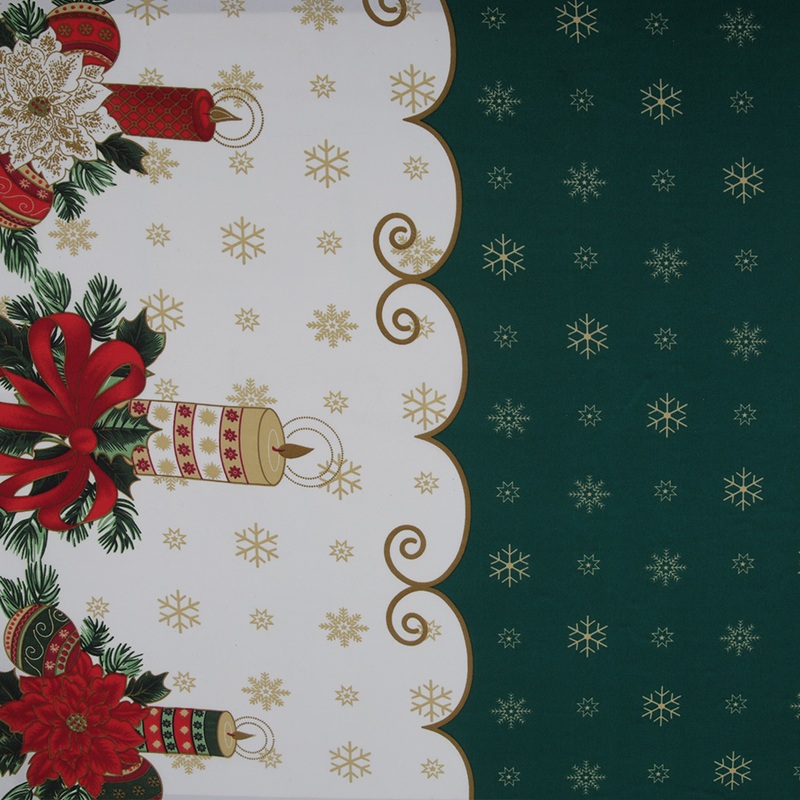 Festive Christmas Polyester Woven Fabric
