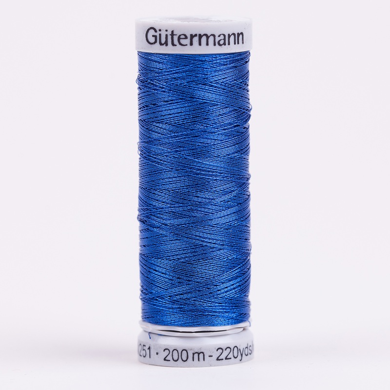 Gutermann Metallic Thread 200m – 315 Royal Blue