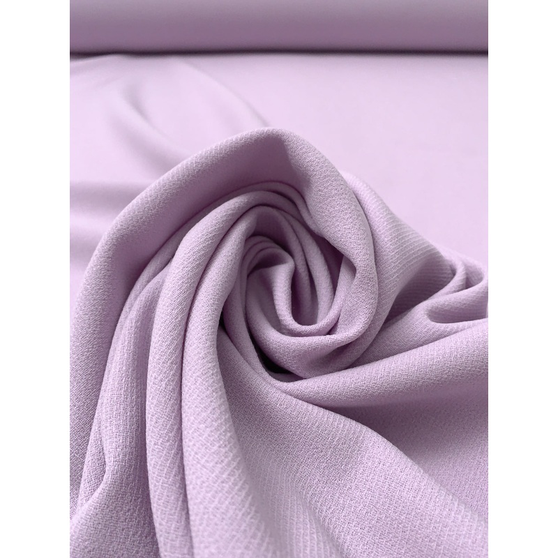 Italian Solid Stretch Double Wool Crepe – Lilac Fabric by the Yard