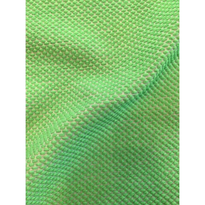 Italian Textured Dotted Weave Tweed – Bright Green / White Fabric by the Yard