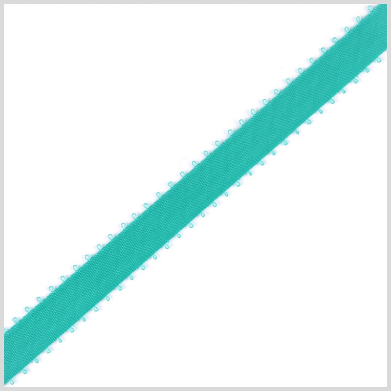 3/8″ Exotic Aqua Double Face Feather Edge Satin Ribbon