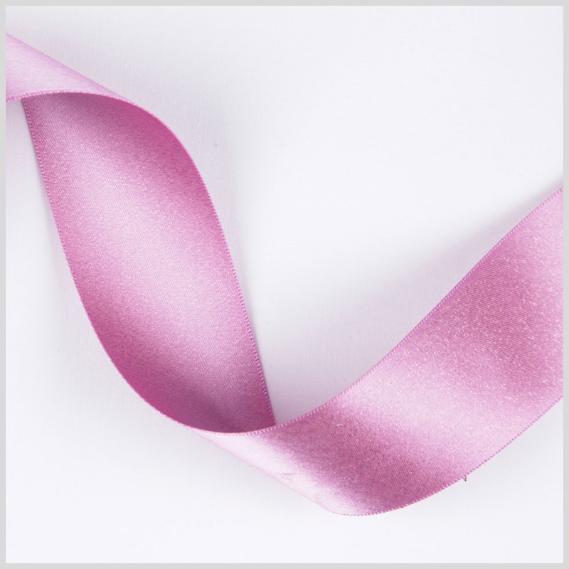 7/8″ Bubblegum/Gold Double Face Metallic Satin Ribbon