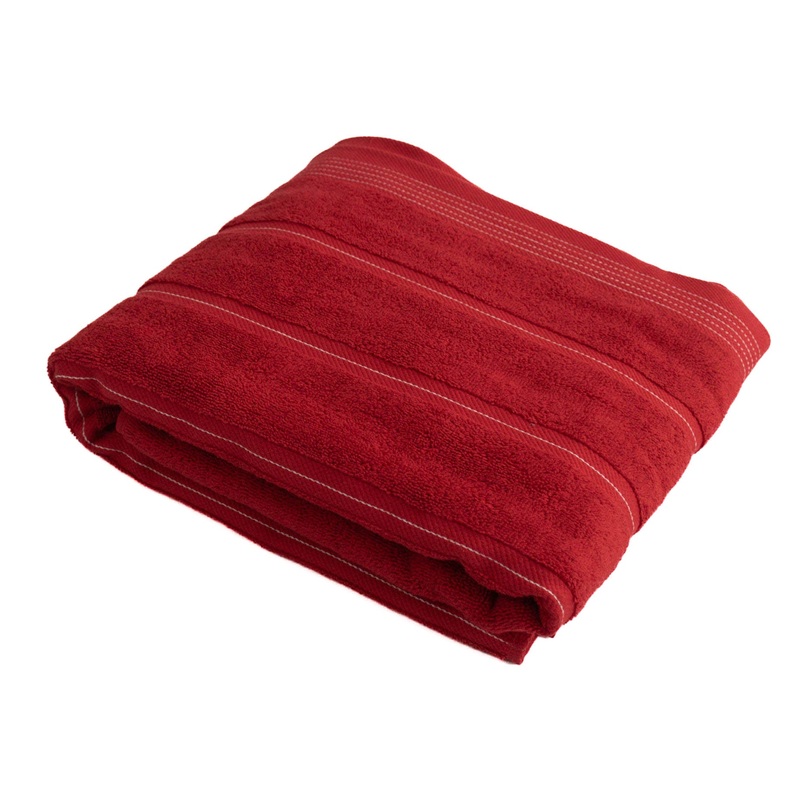76x160cm Bath Sheet Red R18033-2 R18033-2