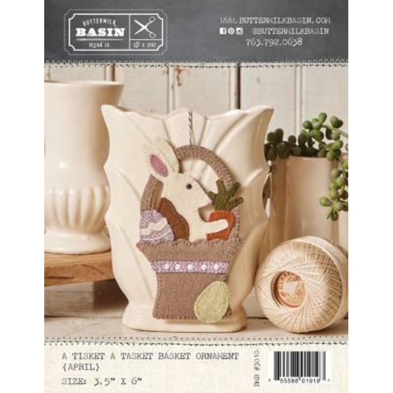 CLEARANCE – April A Tisket A Tasket Ornament – Buttermilk Basin – BMB3010