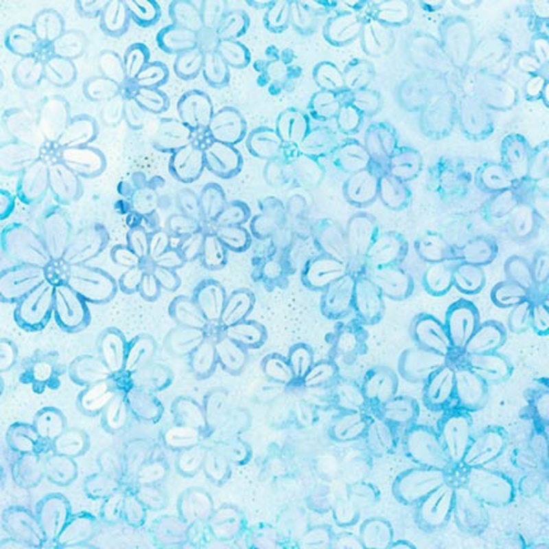 Daisy’s Garden 3 Batiks Blue – (2)