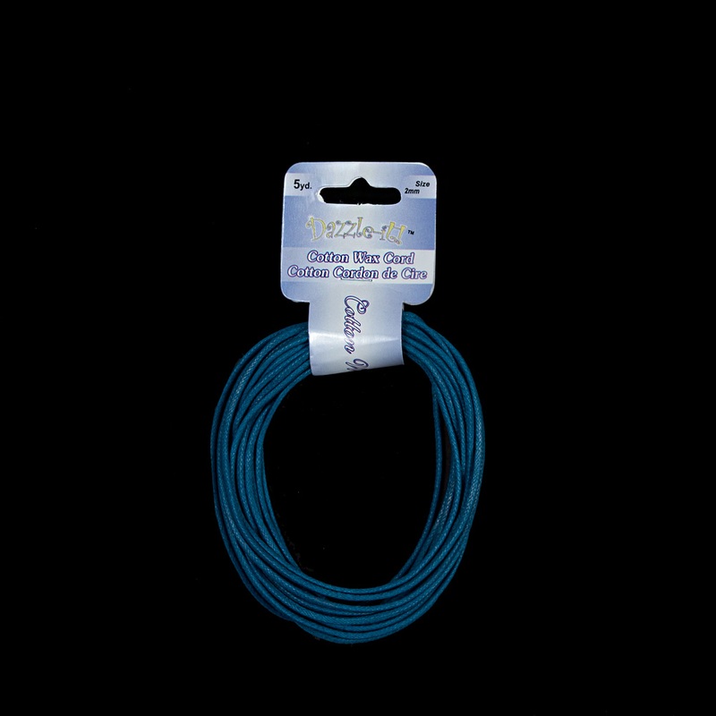 Dazzle-It Royal Blue Cotton Wax Cord – 2mm