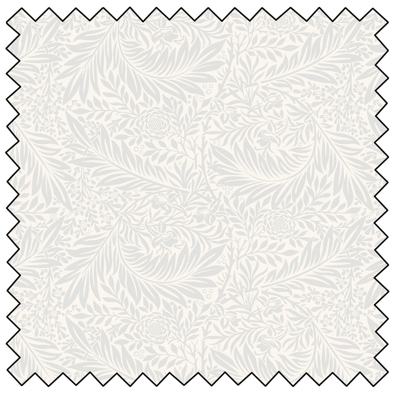 Larkspur – William Morris 108″  –  V & A – Ivory – Wide Back