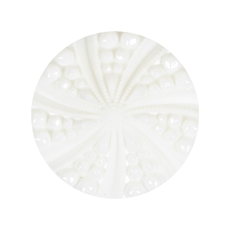 White Bevel Cut Shank Back Plastic Button – 44L/28mm