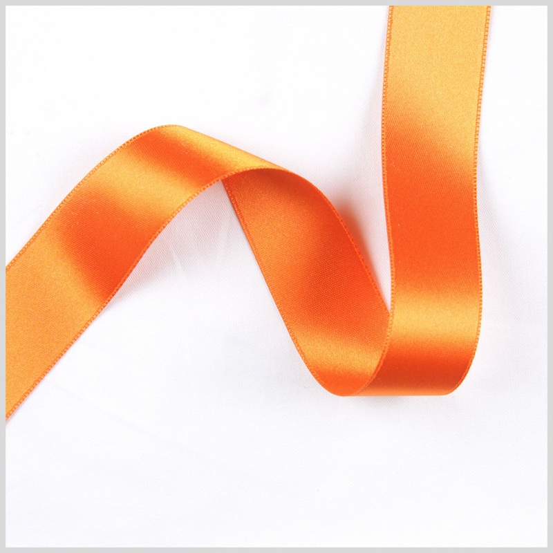 3/8″ Orange Double Face French Satin Ribbon
