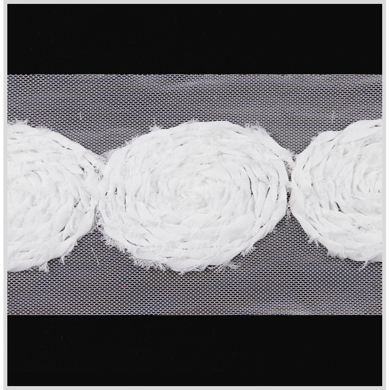 3″ White Floral Lace