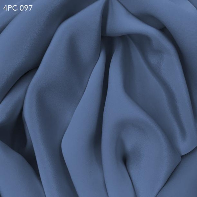 4 Ply Silk Crepe – Stone Wash Blue Fabric by the Yard
