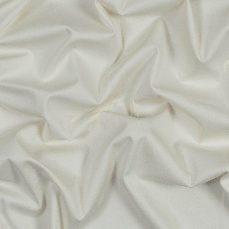 Ecru Stretch Cotton Twill