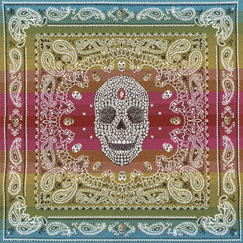 French Multicolored Diamonds and Bandanas Oversized Square Patch – 18.875″