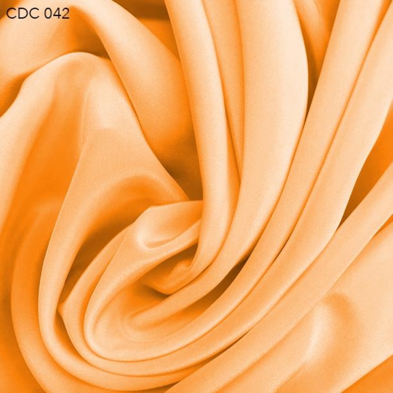 Silk Crepe de Chine – Tangerine Fabric by the Yard