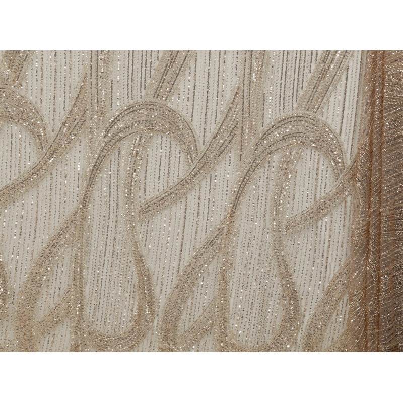130cm Heavy embroidered Beaded Tulle BF749-5 BF749-5