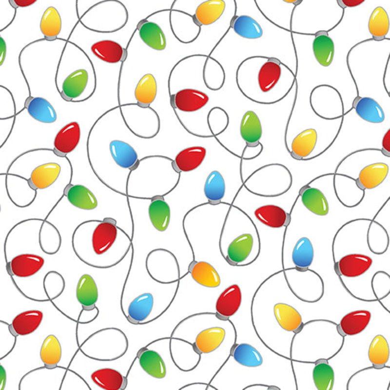 Country Christmas Holly Jolly Lights White