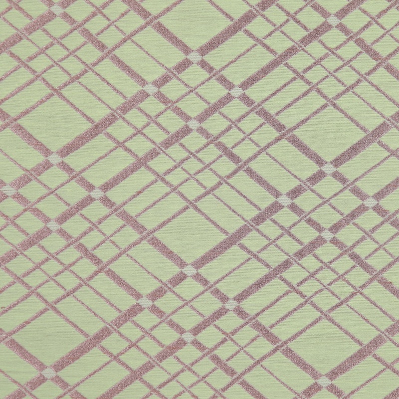 Muted Gold and Lime Double-Faced Italian Geometric Brocade