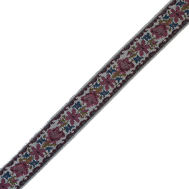 Pink Floral Jacquard Ribbon – 1.5″