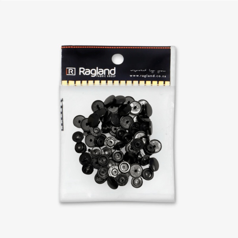 Plastic Snap Fastener – Black (20’s)