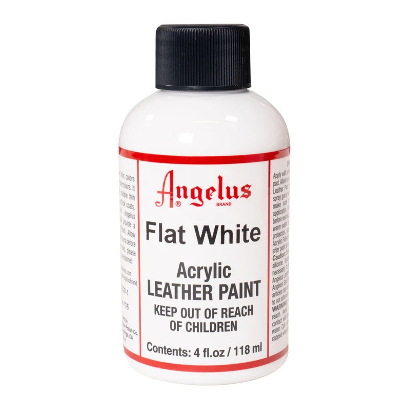 118ml Acrylic Leather Paint Flat White 086366741054