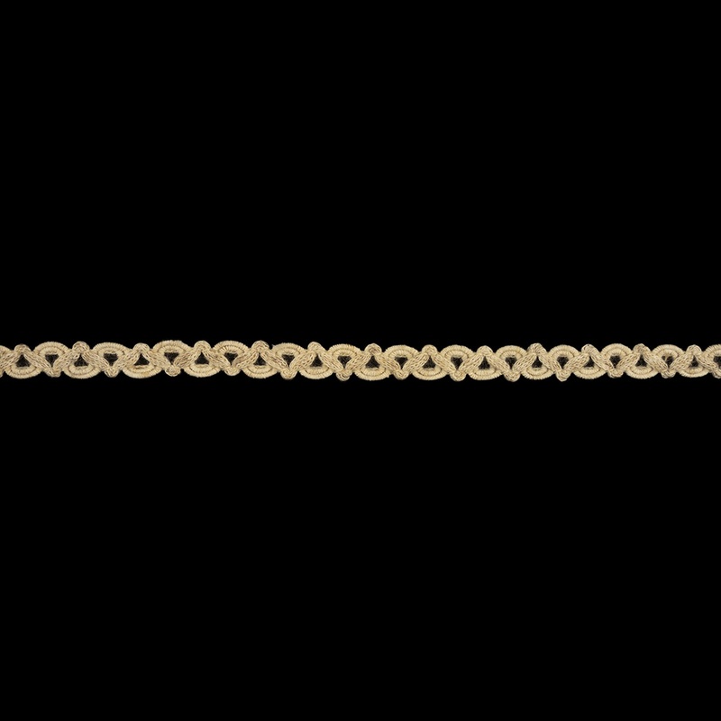 Almond Milk Waves and Zig Zags Gimp Braided Trim – 0.375″