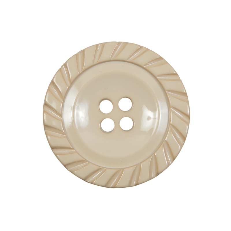 Beige Plastic 4-Hole Button – 40L/25.5mm