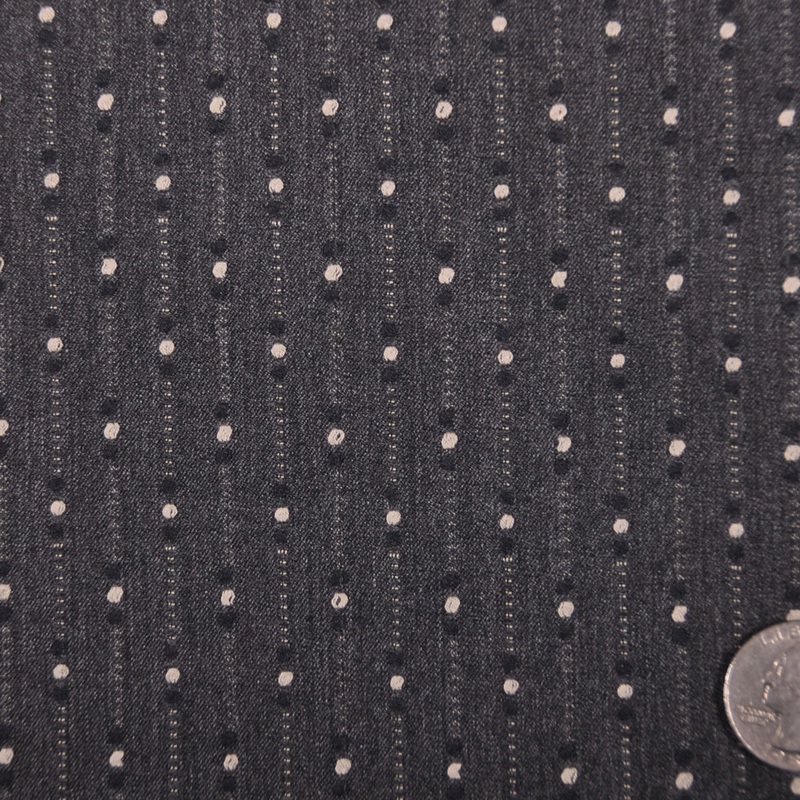 Gray/Pale Gray/Black Striped Suiting