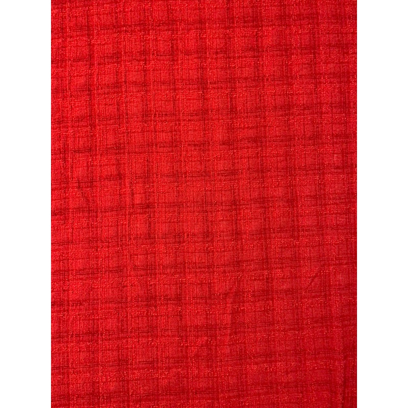 Italian Plaid Slubbed Tweed Suiting – Red Fabric by the Yard