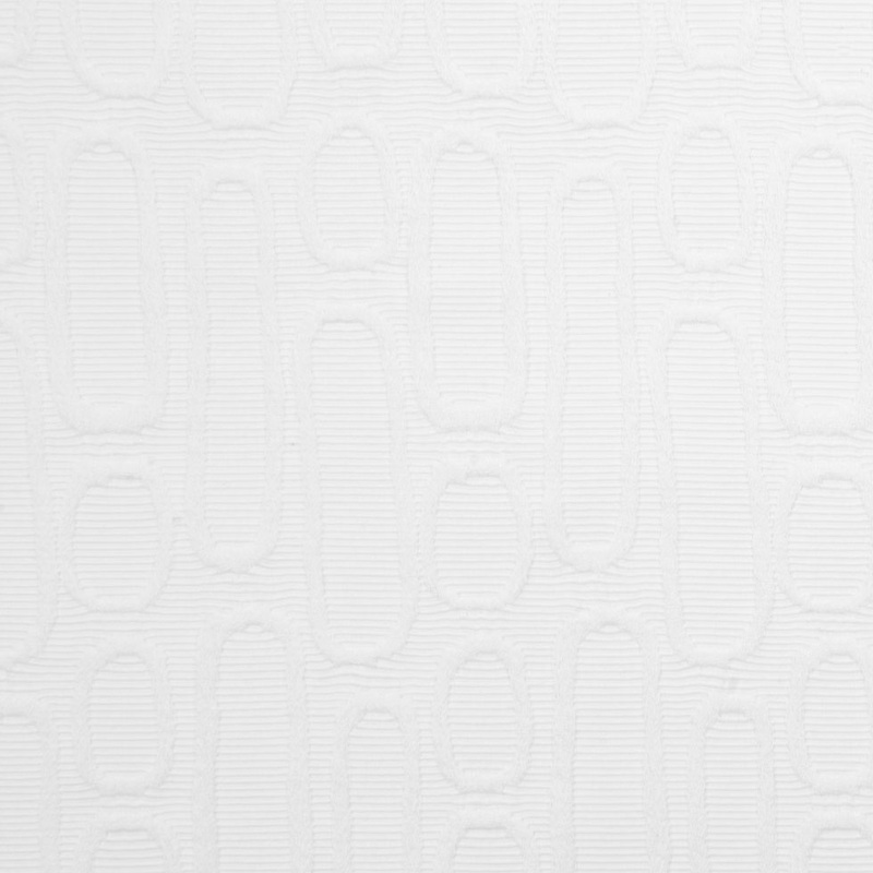 Italian White Geometric Modern Rayon Blend