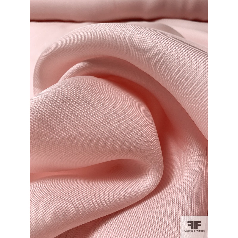 J Mendel Italian Twill-Weave Silk Gazar – Blush Pink Fabric by the Yard