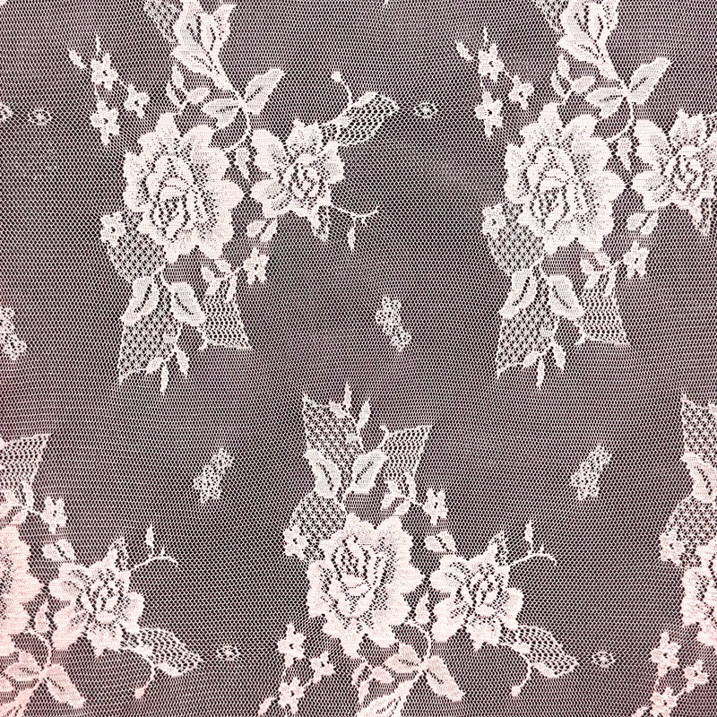Lace Fabric – Floral Pink