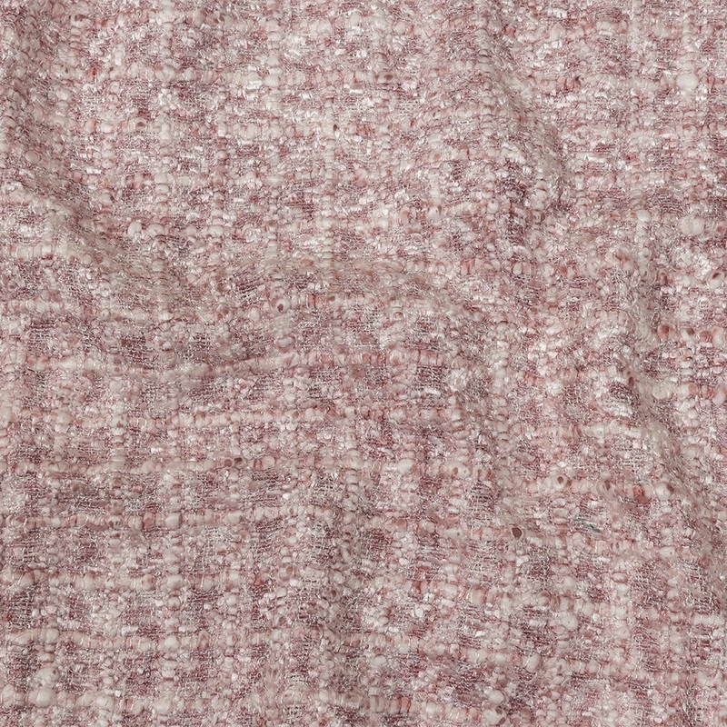Newcastle Mauve and White Viscose and Acrylic Chenille Tweed
