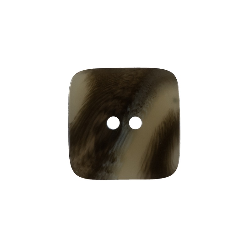 Olive Gray Square Two-Hole Plastic Button – 33L/21mm