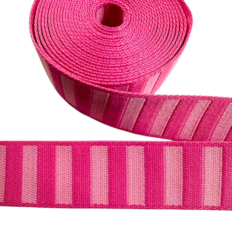 1 1/2″ Webbing in Flamingo & Pale Pink