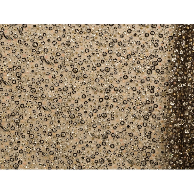 130cm Multi Colour Beaded Sequins Tulle BF717-4 BF717-4