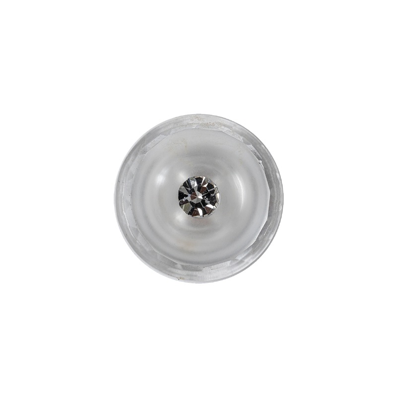 Crystal Half Matte Glass Button – 28L/18mm