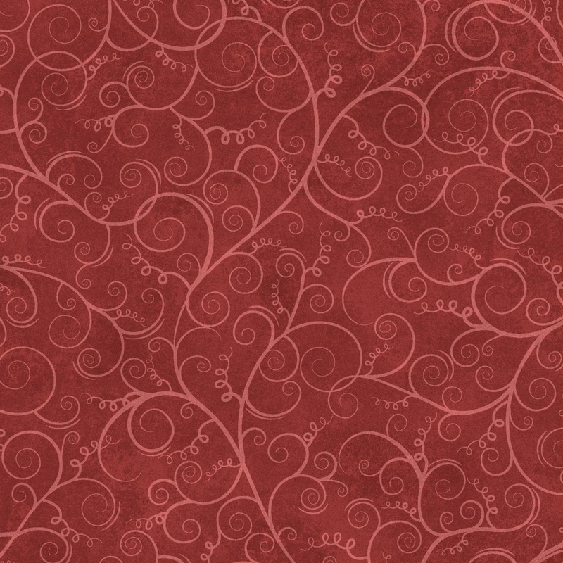 Hello Autumn – Pumpkin Vine Scroll – MAS10736-R – Dark Red