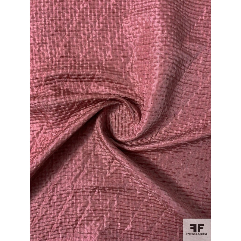 Italian 2-Ply Diagonal Striped Quilty Brocade Weight Jacquard – Dusty Rose Fabric by the Yard