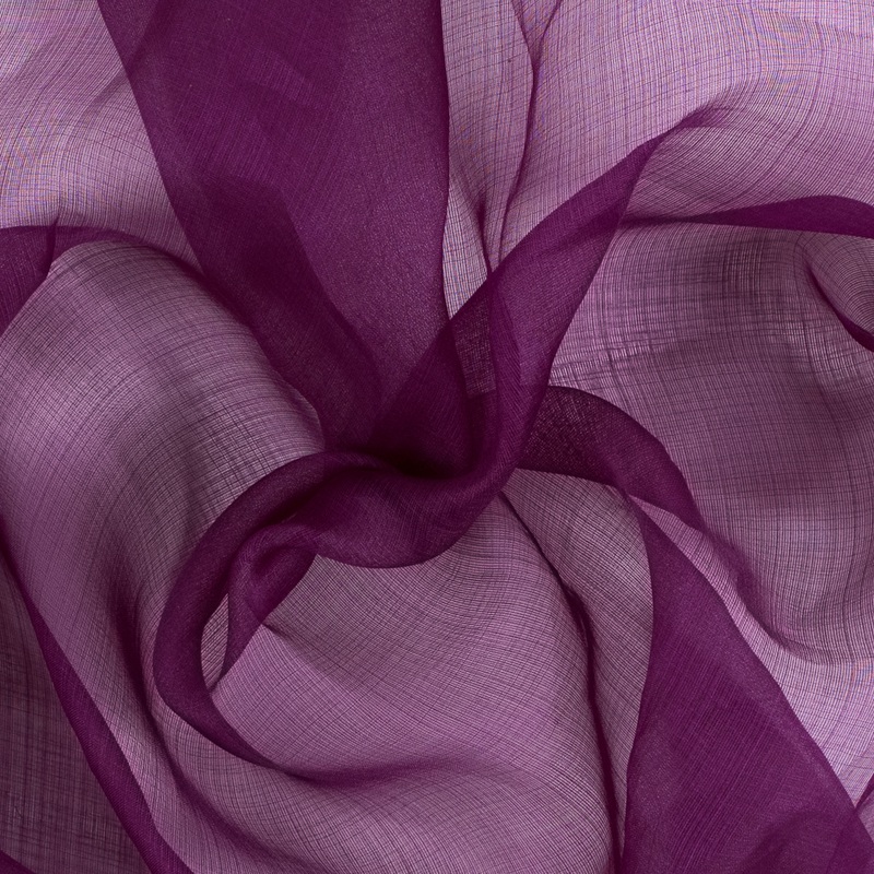 Loosely Woven Silk Organza – Purple Magic