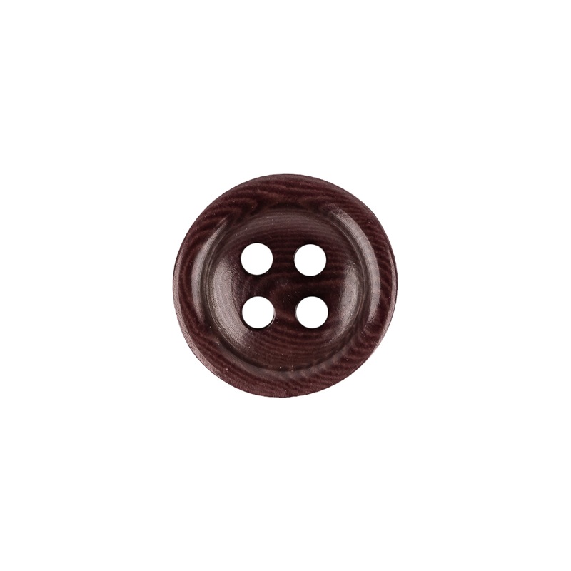 Rum Raisin Tiny Mound 4-Hole Plastic Button – 24L/15mm