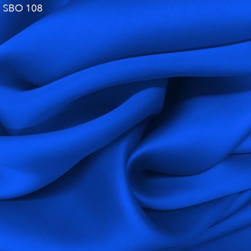 Satin Faced Organza – Dynamic Blue Fabric by the Yard
