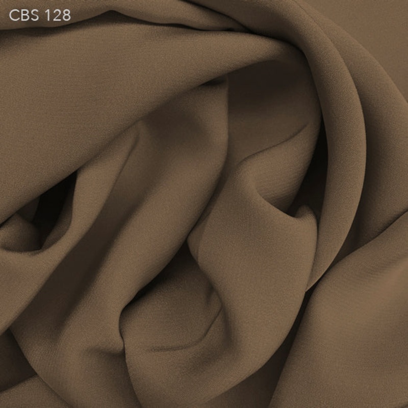 Silk Crepe Back Satin – Chocolate Powder Fabric by the Yard