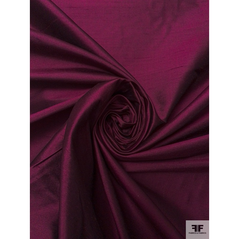 Solid Silk Shantung – Plum Fabric by the Yard