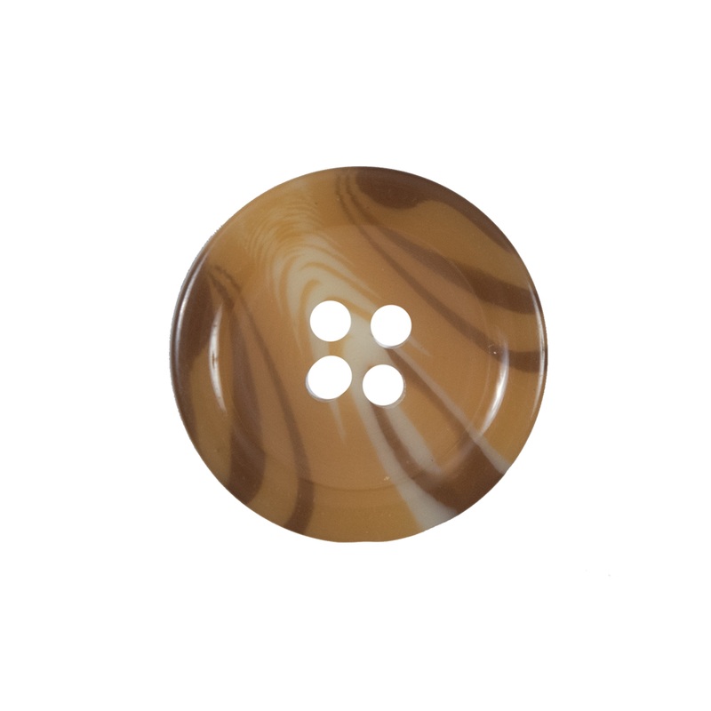 Brown and Beige Plastic Button – 36L/23mm